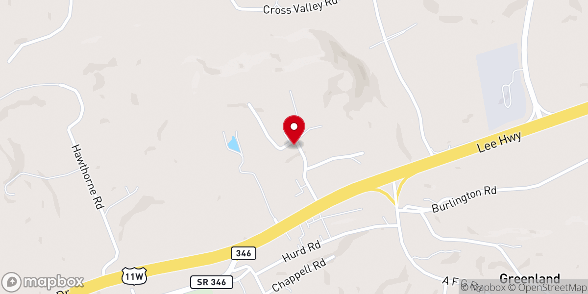 Map showing location of Smyrna Baptist Church