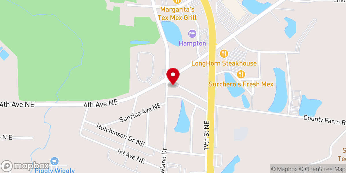 Map showing location of Iglesia Bautista Monte de Olivos