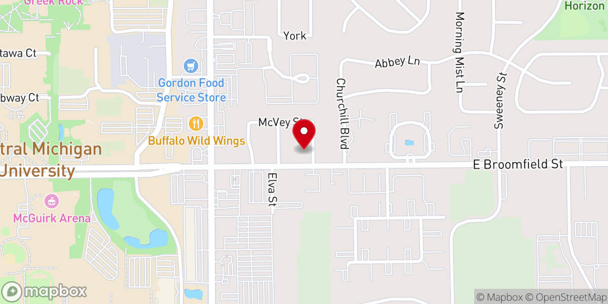 Map showing location of Calvary Hill Church of God