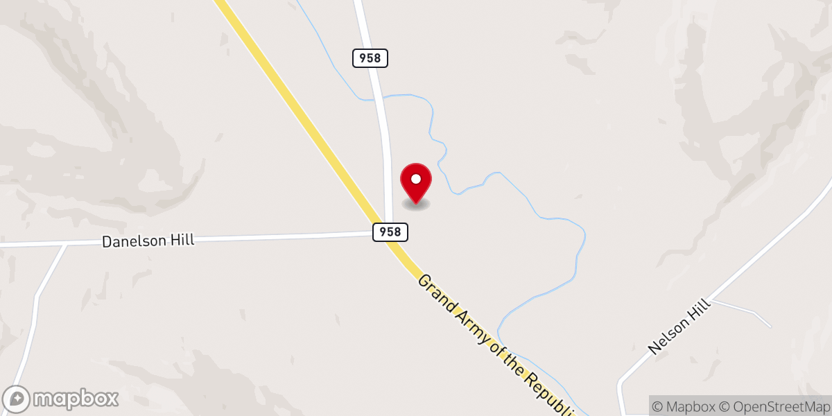 Map showing location of Berea Church