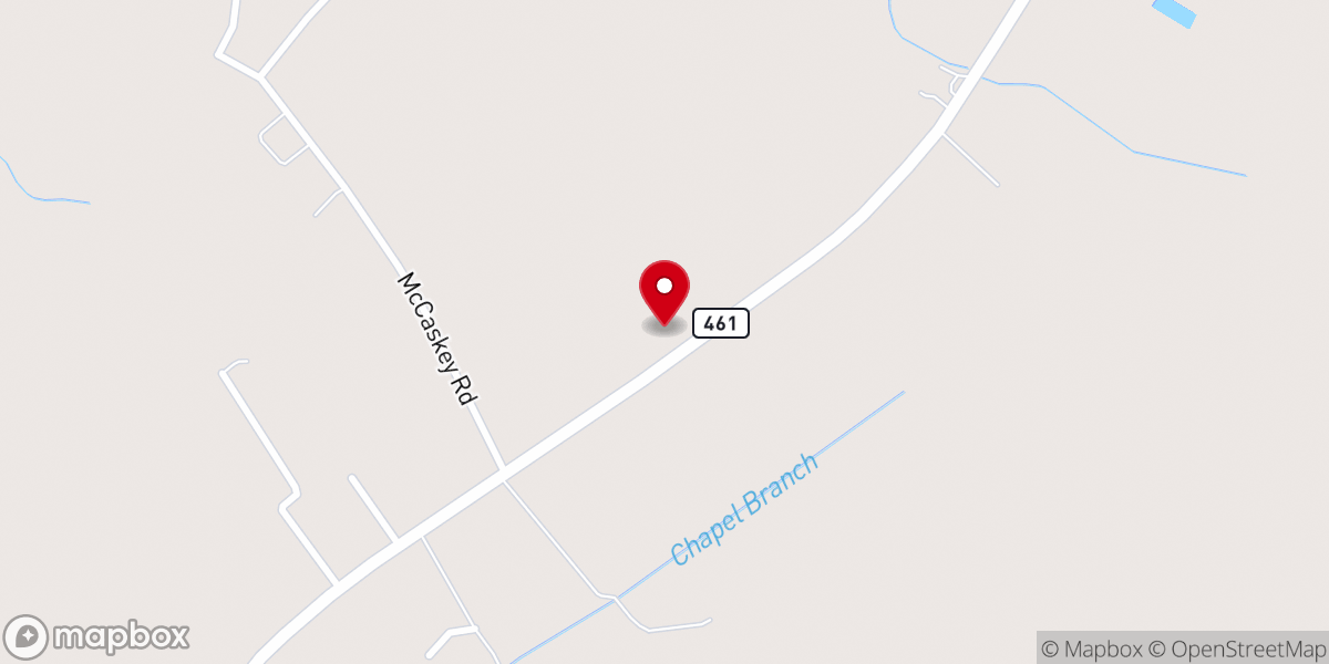 Map showing location of Open Arms Church