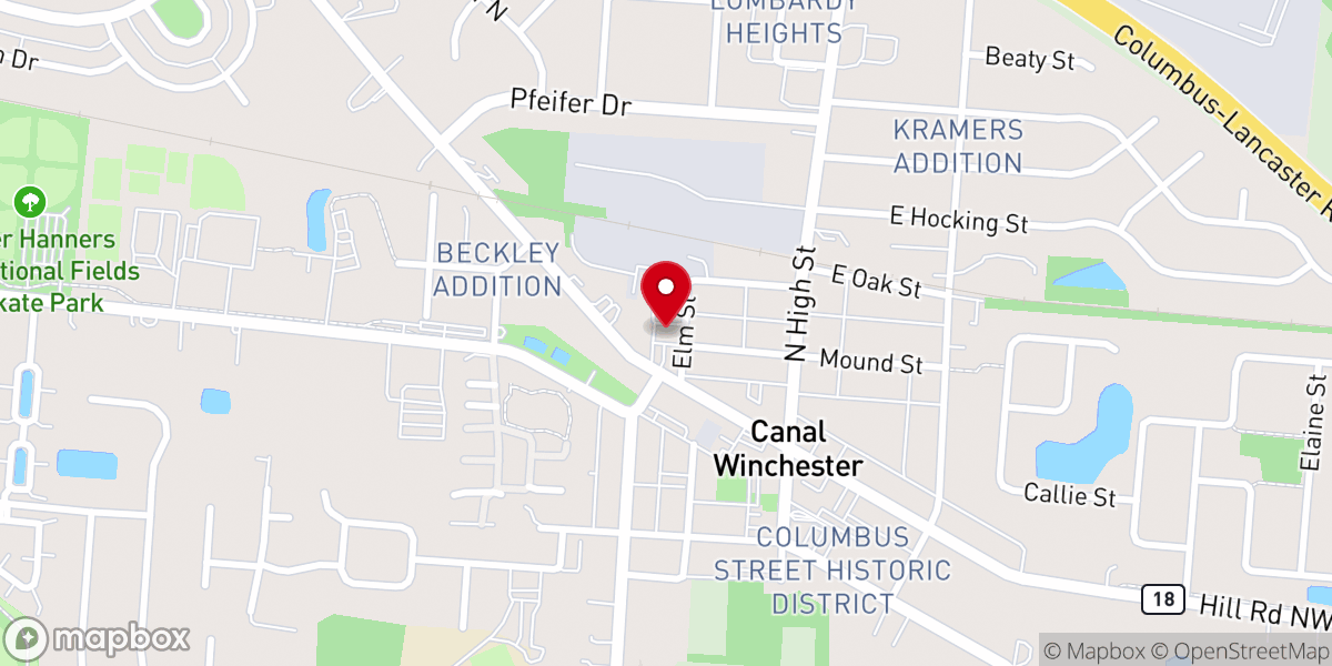 Map showing location of Peace Lutheran Church