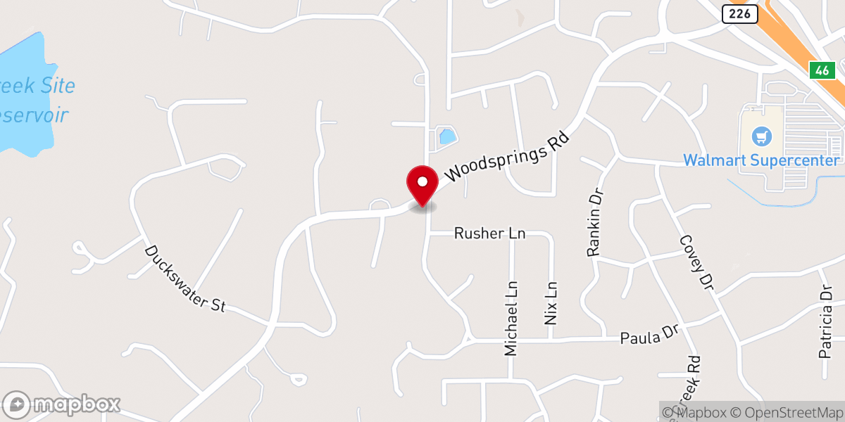 Map showing location of Grace Community Church