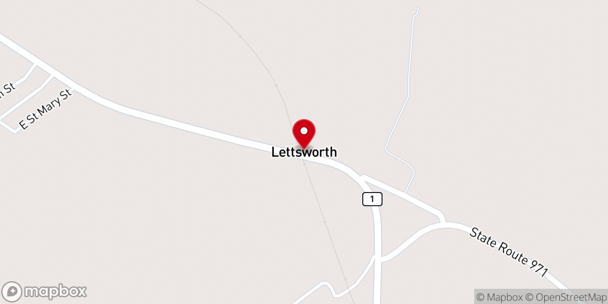 Map showing location of Lettsworth