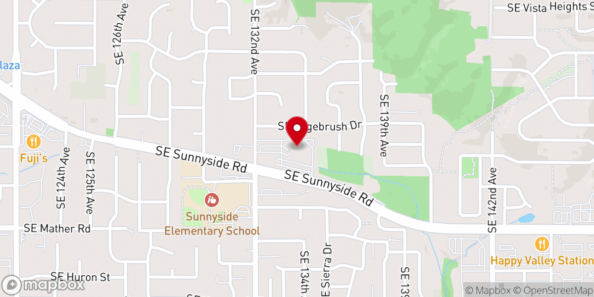 Map showing location of Sunnyside Foursquare Church