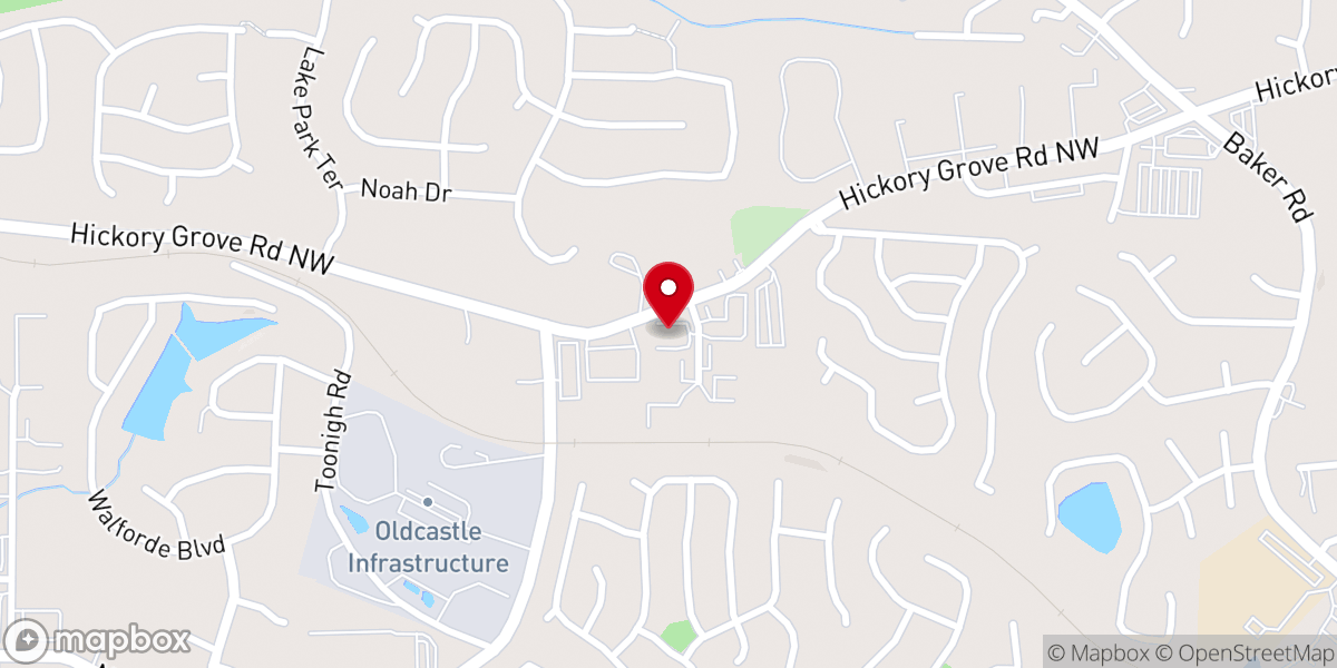 Map showing location of Atlanta Church of Christ
