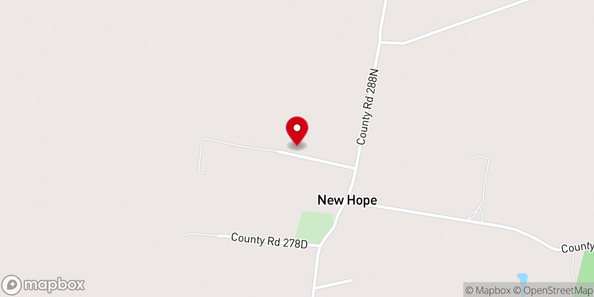 Map showing location of Corinth Christian Church