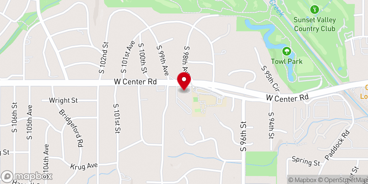 Map showing location of Rockbrook United Methodist Church