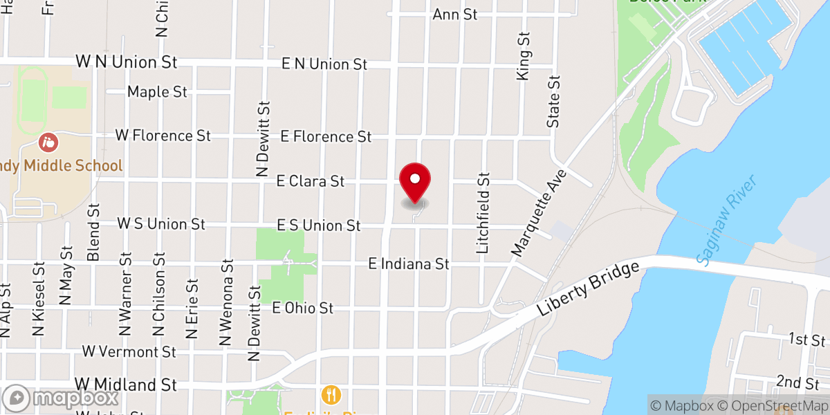 Map showing location of Our Lady of Peace Parish