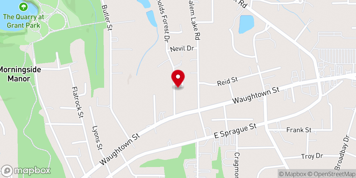 Map showing location of Forsyth County Sunday School Union