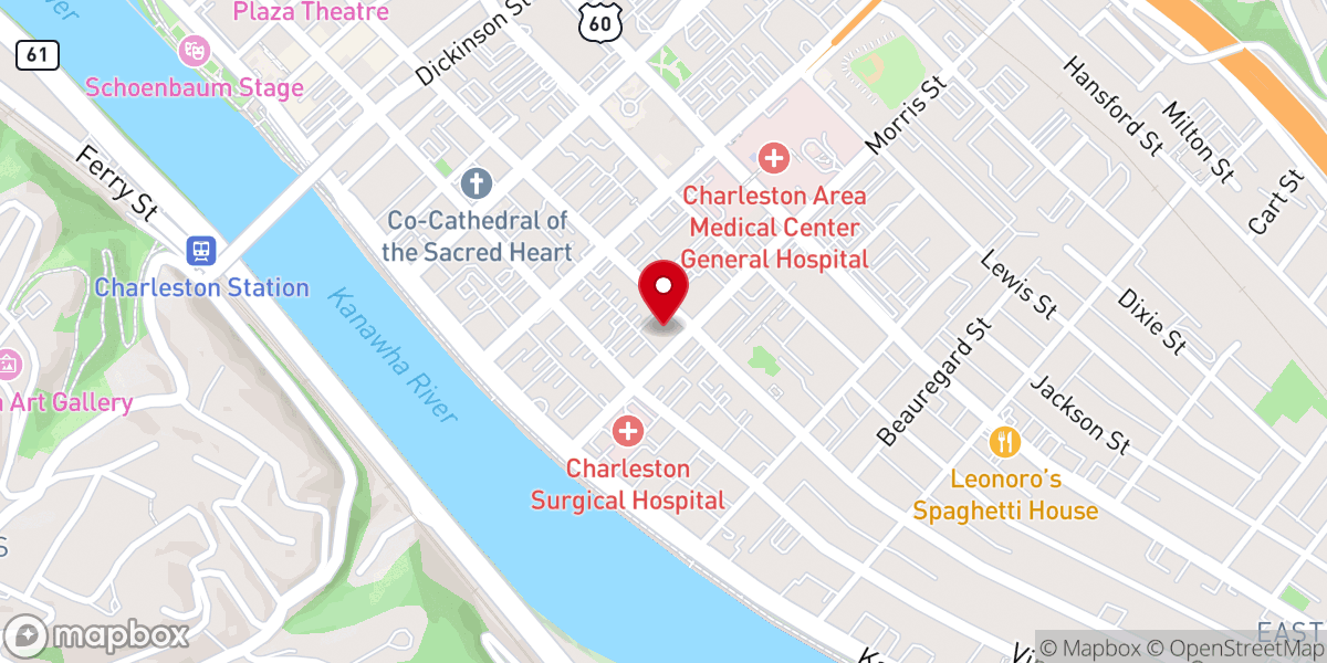 Map showing location of Christ Church United Methodist