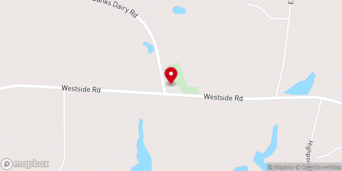 Map showing location of Bethlehem Primitive Baptist Church