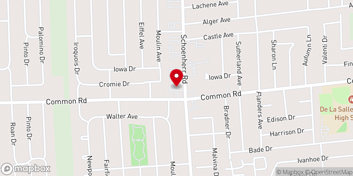 Map showing location of Bethany Bible Chapel