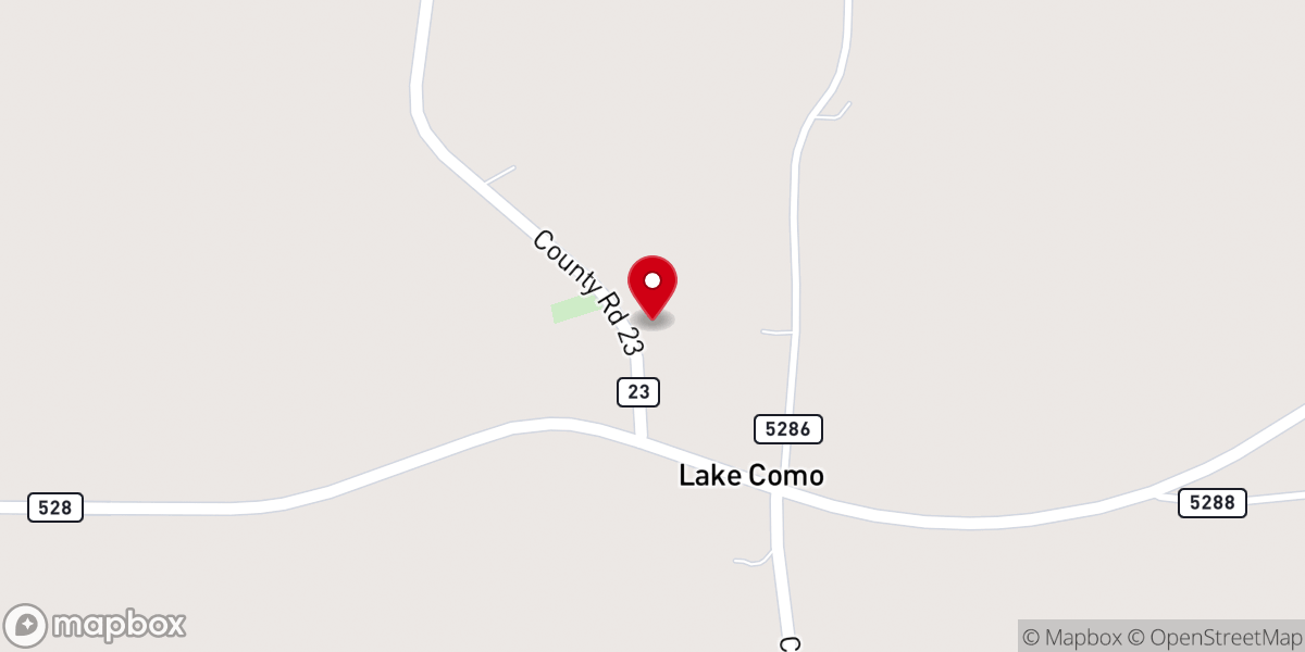 Map showing location of Como Baptist Church