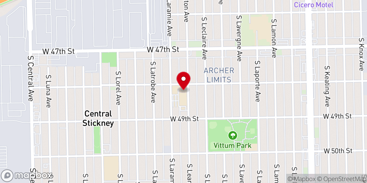 Map showing location of Our Lady of the Snows Parish