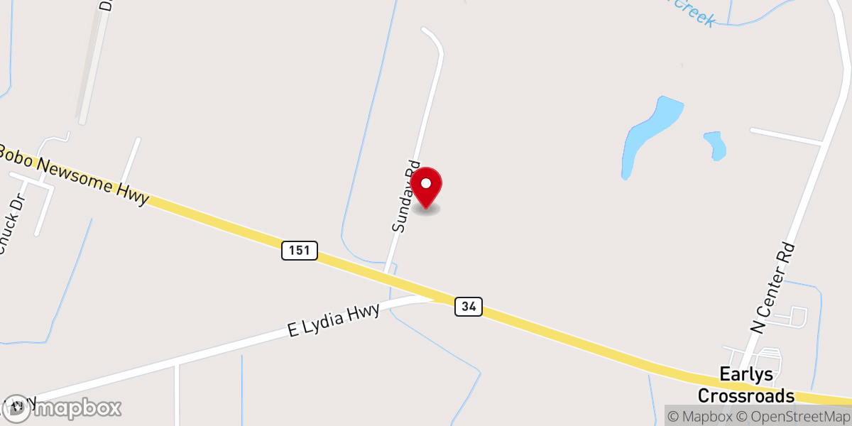Map showing location of Liberty Christian Assembly