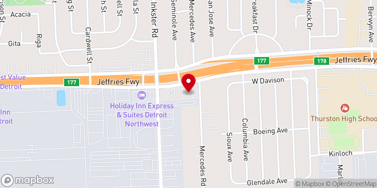 Map showing location of Grace Bible Chapels