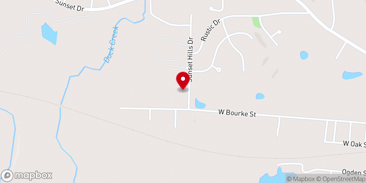 Map showing location of Macon County Ministries Food Pantry - Food Distribution Center