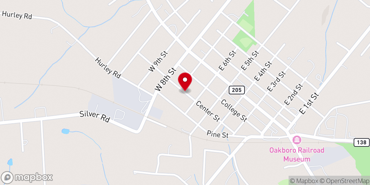 Map showing location of Billy Graham Church