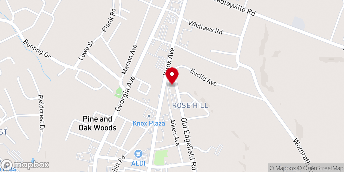 Map showing location of Second Providence Baptist Church
