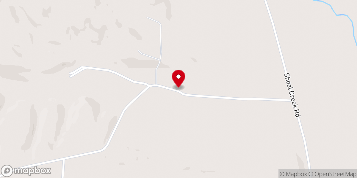 Map showing location of Gaston Church