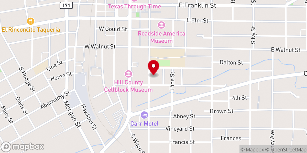 Map showing location of Mt Moriah Baptist Church