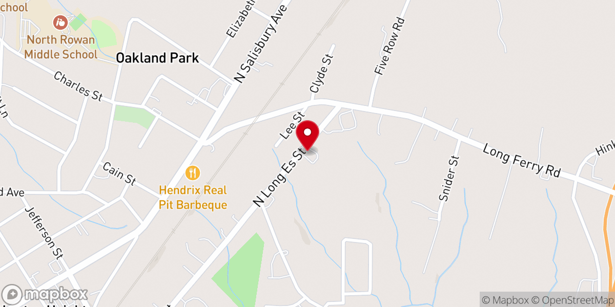 Map showing location of New Hope AME Zion Church