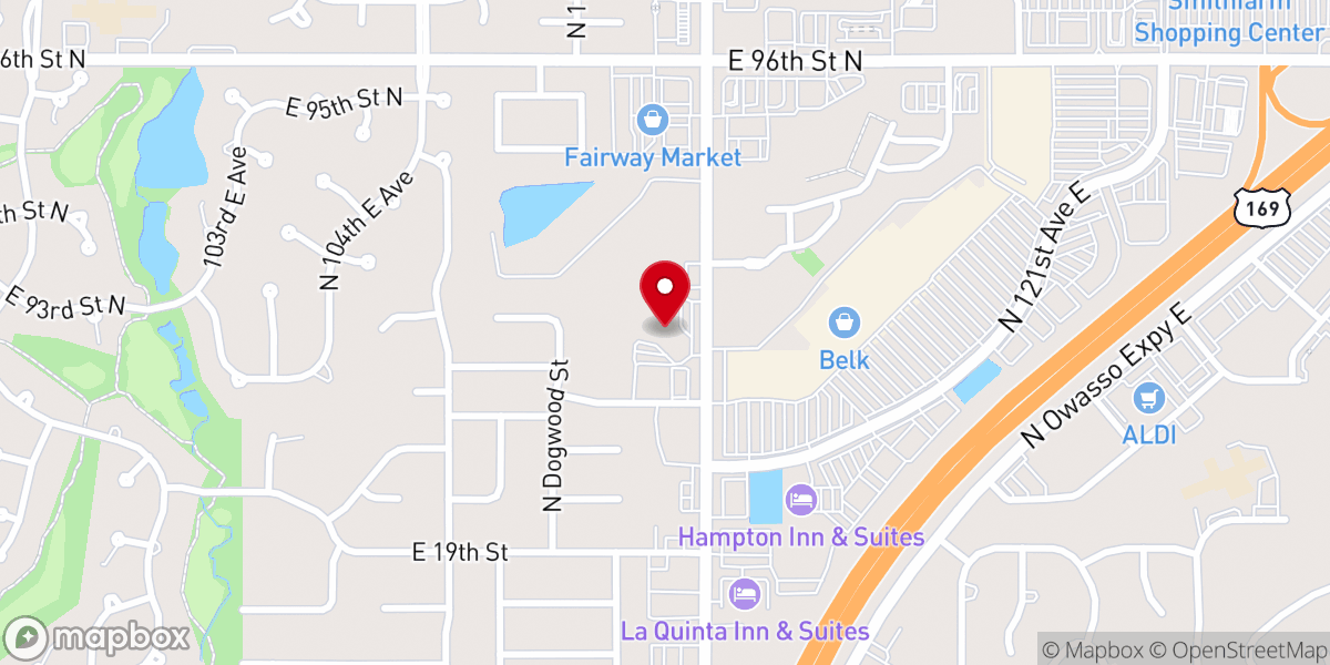 Map showing location of Faith Lutheran Church
