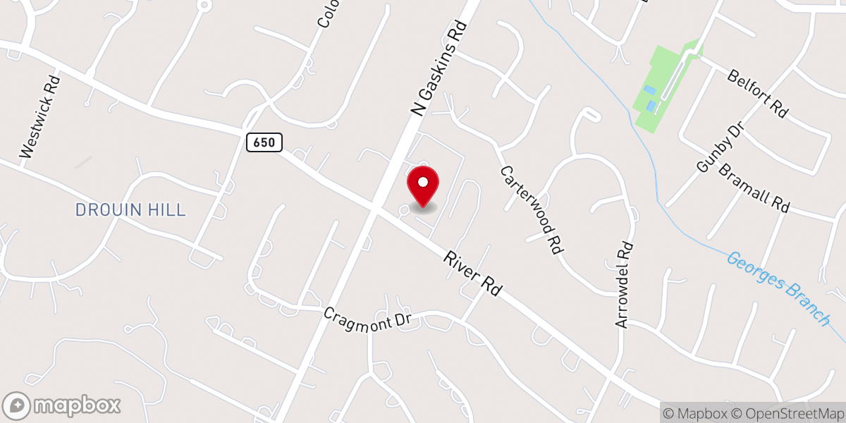 Map showing location of The Life Church