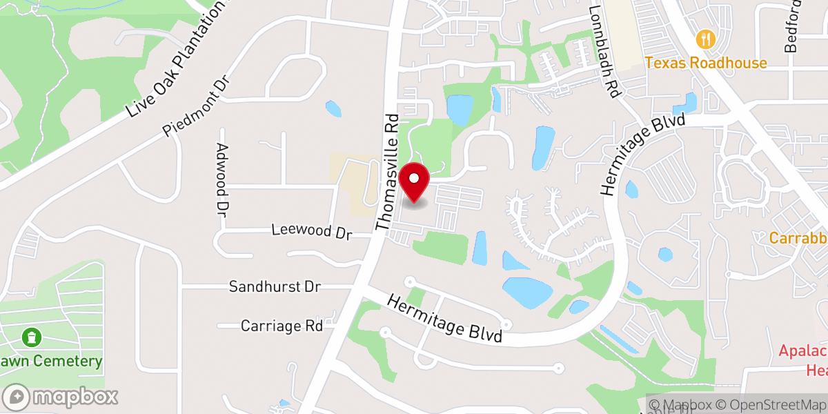 Map showing location of Thomasville Road Baptist Church