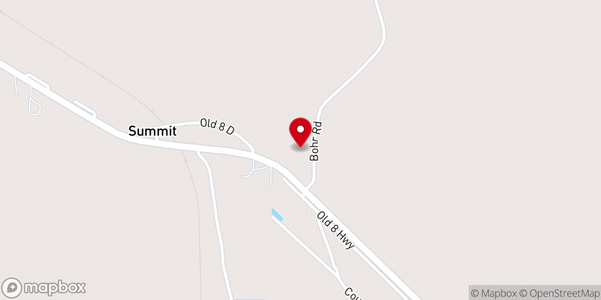 Map showing location of Hopewell Church of God Church