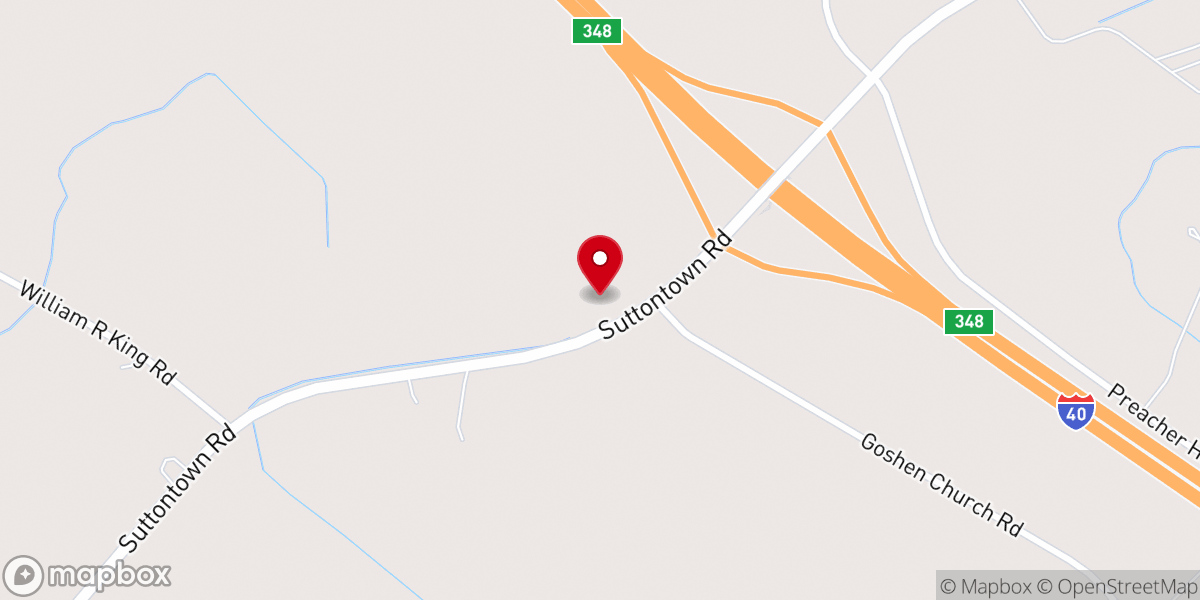 Map showing location of Goshen Methodist Church