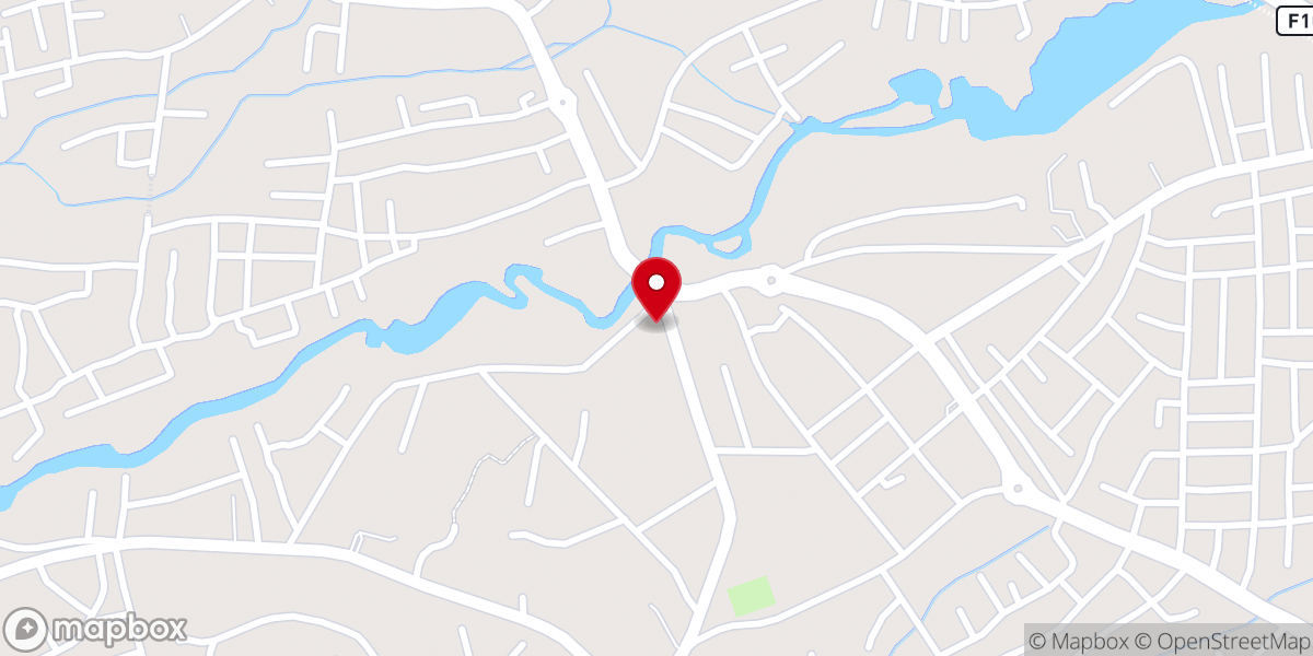 Map showing location of First Baptist Church, Ughelli