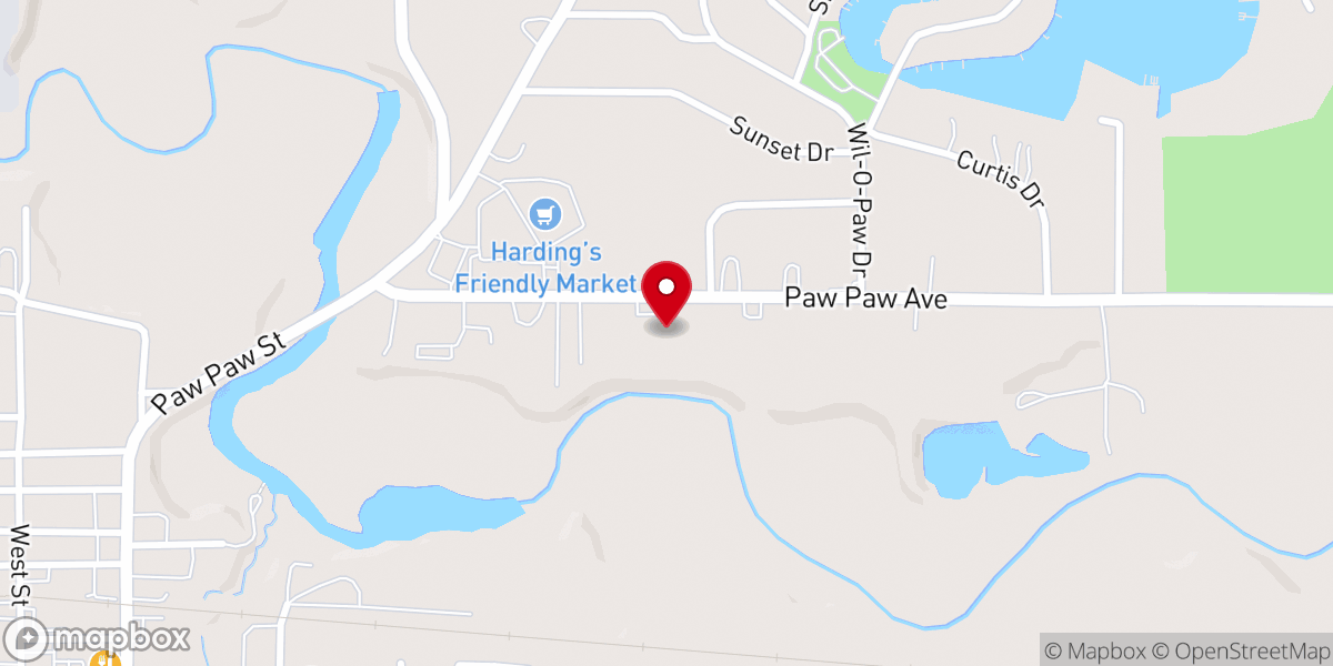Map showing location of New Life Christian Center