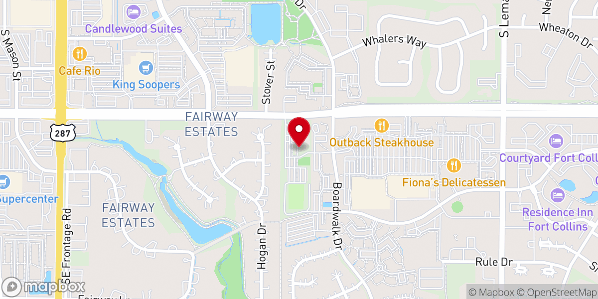 Map showing location of Front Range Baptist Church