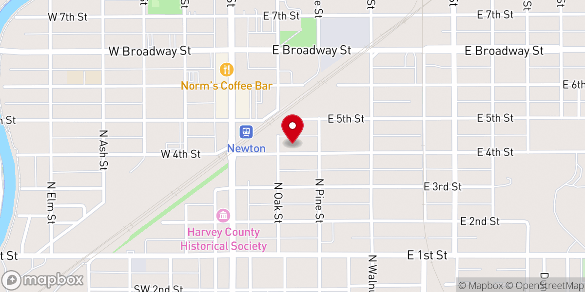 Map showing location of Christ Tabernacle