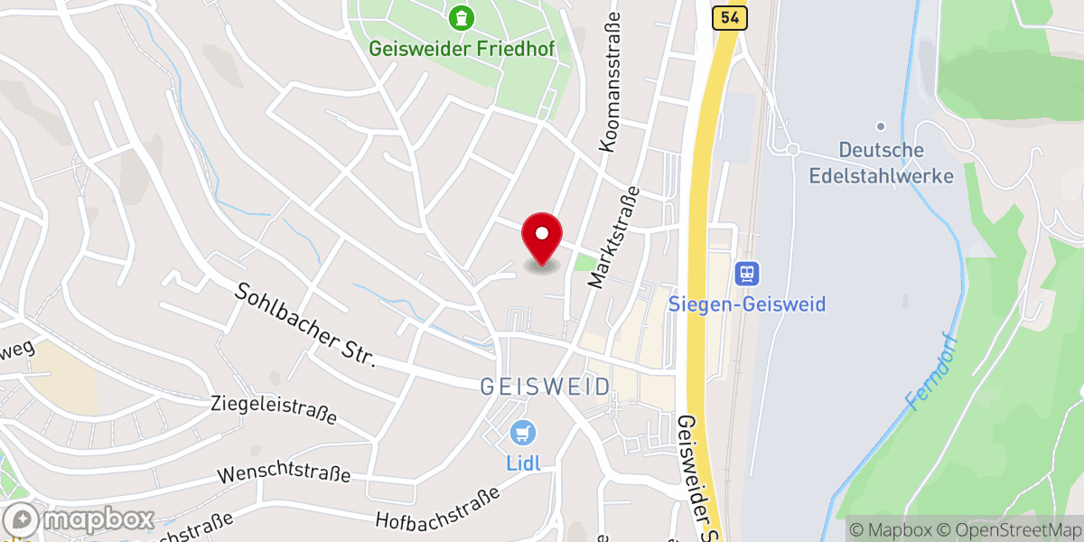 Map showing location of Gemeindeverwaltung Kirchenkreis Siegen