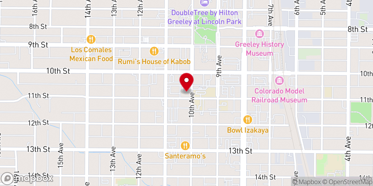 Map showing location of Cross Church of Loveland