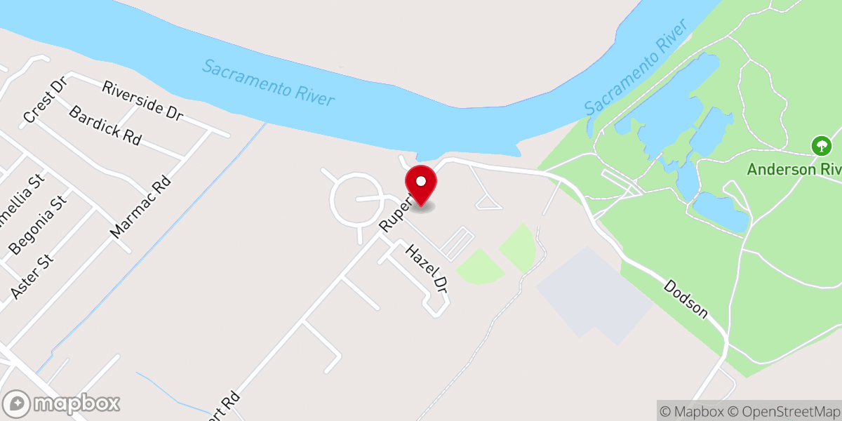 Map showing location of Anderson River Park
