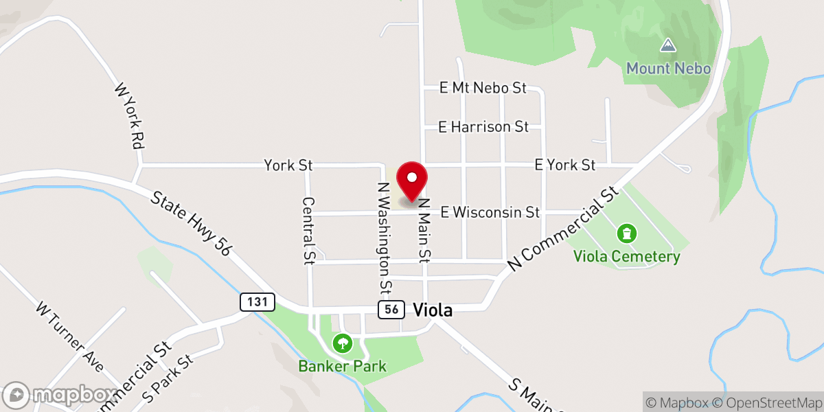 Map showing location of River of Life Church