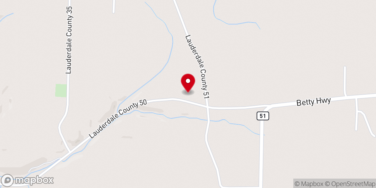Map showing location of Locks Crossing Church of Christ