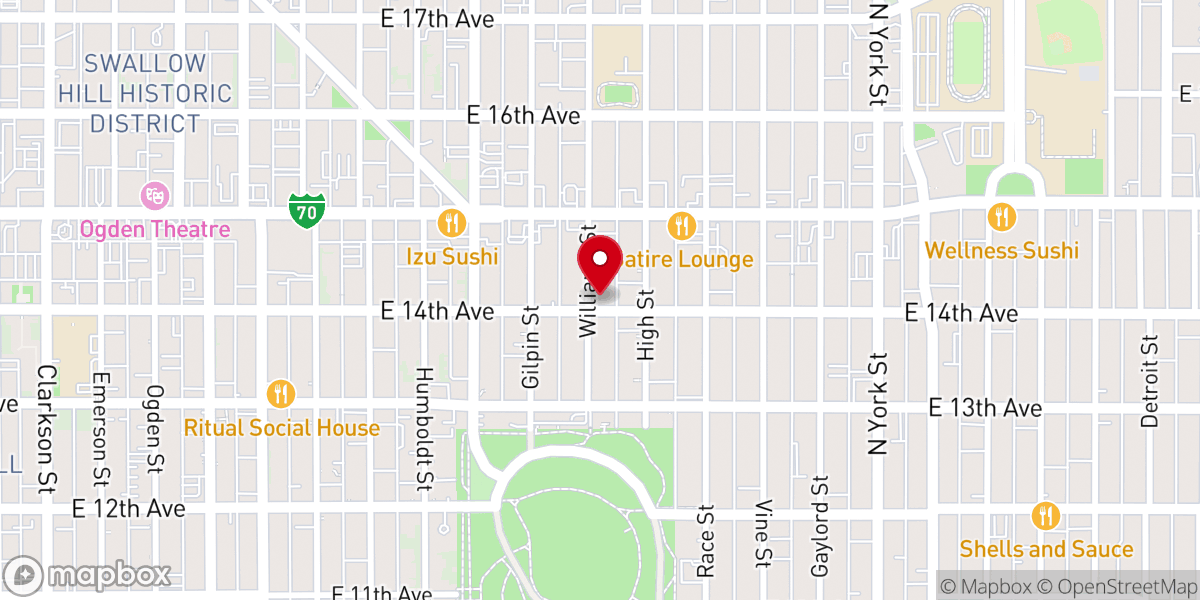 Map showing location of Althea Center for Engaged Spirituality