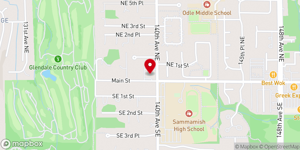 Map showing location of Bellevue Seventh-day Adventist Church