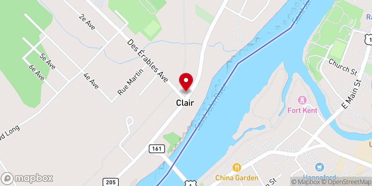 Map showing location of Centre Chrétien de Clair