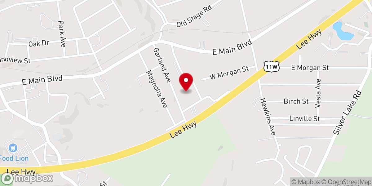 Map showing location of Emergency Services Food Pantry