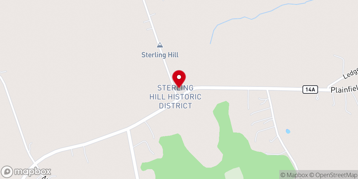 Map showing location of Sterling Hill Baptist Church