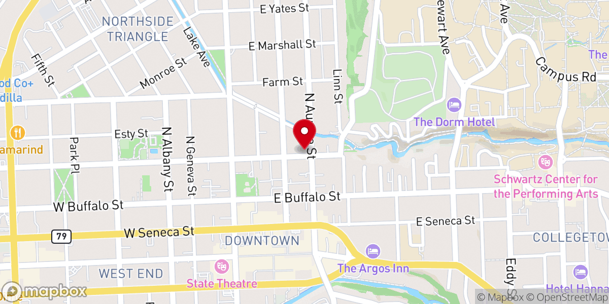 Map showing location of St. Paul's United Methodist Church