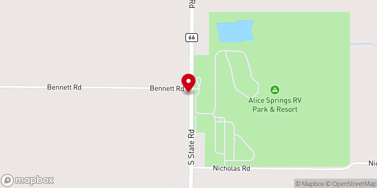 Map showing location of Little White Church