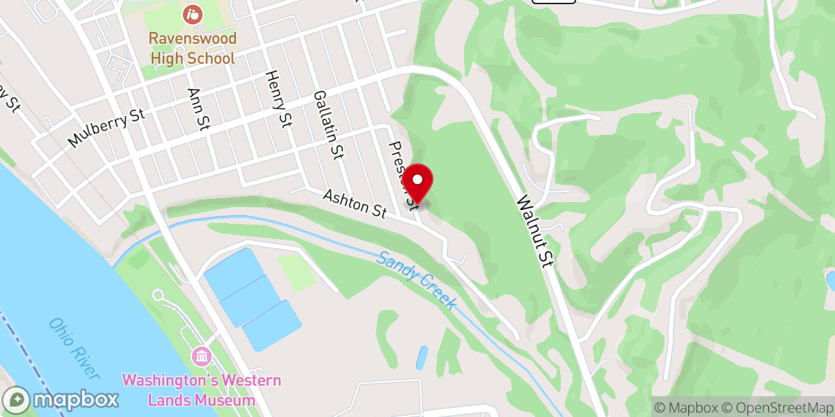 Map showing location of Millsite Baptist Church