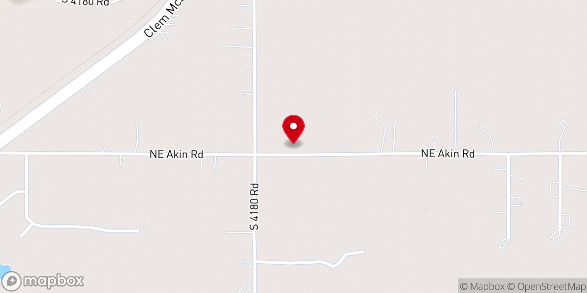 Map showing location of Sequoyah Full Gospel Church